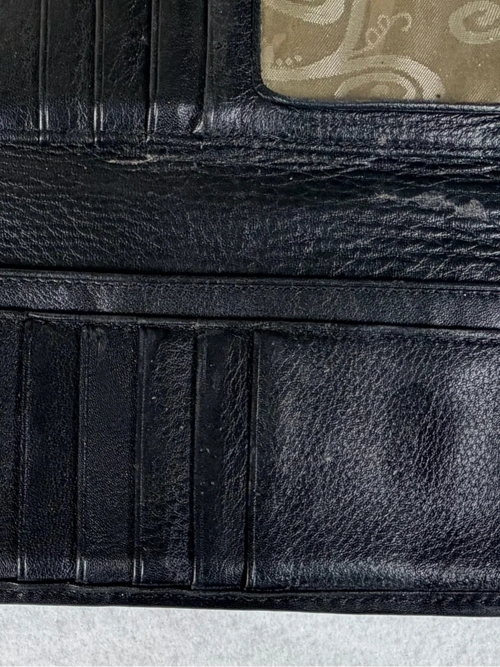 Brighton Black Brown Leather Organizer Wallet Zip Around Card ID Holder